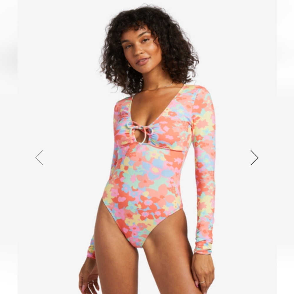 Billabong Coast is Clear Surf Suit Long Sleeve Swimsuit
